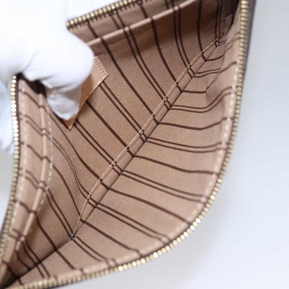 Louis Vuitton Neverfull Brown Canvas Clutch Bag (… - image 12