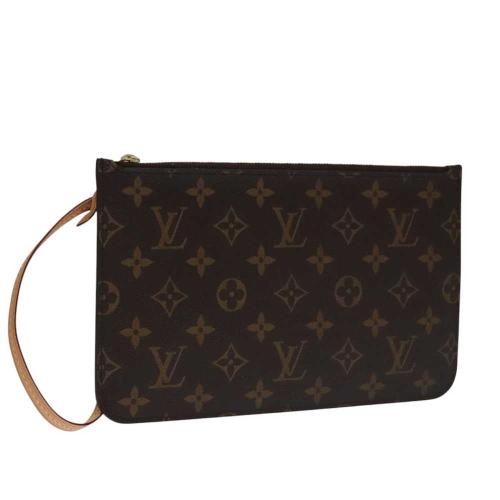 Louis Vuitton Neverfull Brown Canvas Clutch Bag (… - image 1