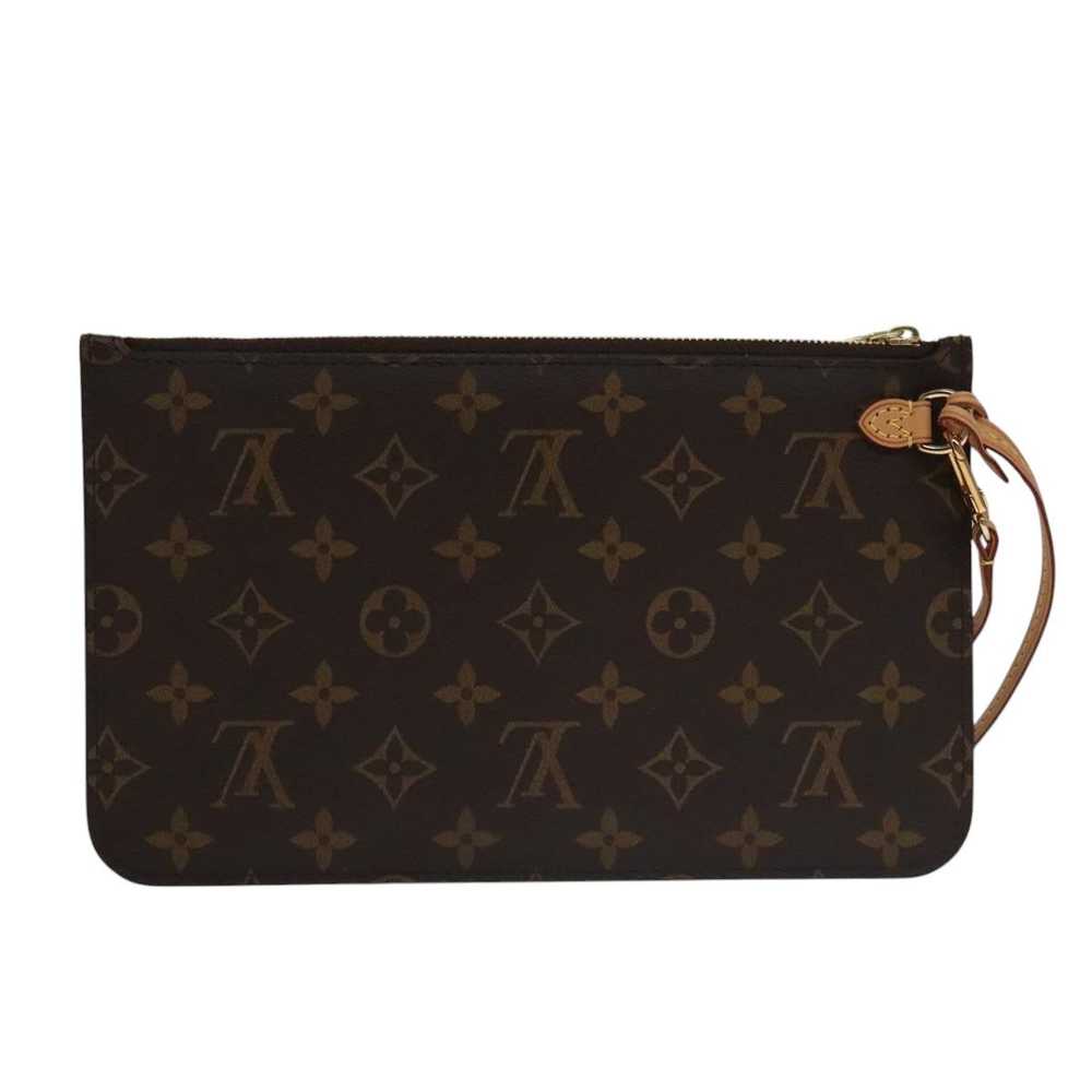 Louis Vuitton Neverfull Brown Canvas Clutch Bag (… - image 2