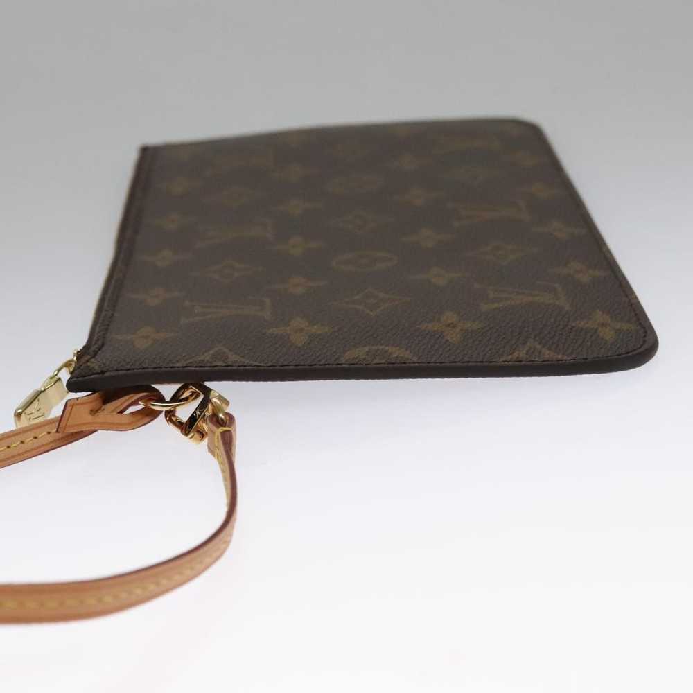 Louis Vuitton Neverfull Brown Canvas Clutch Bag (… - image 4