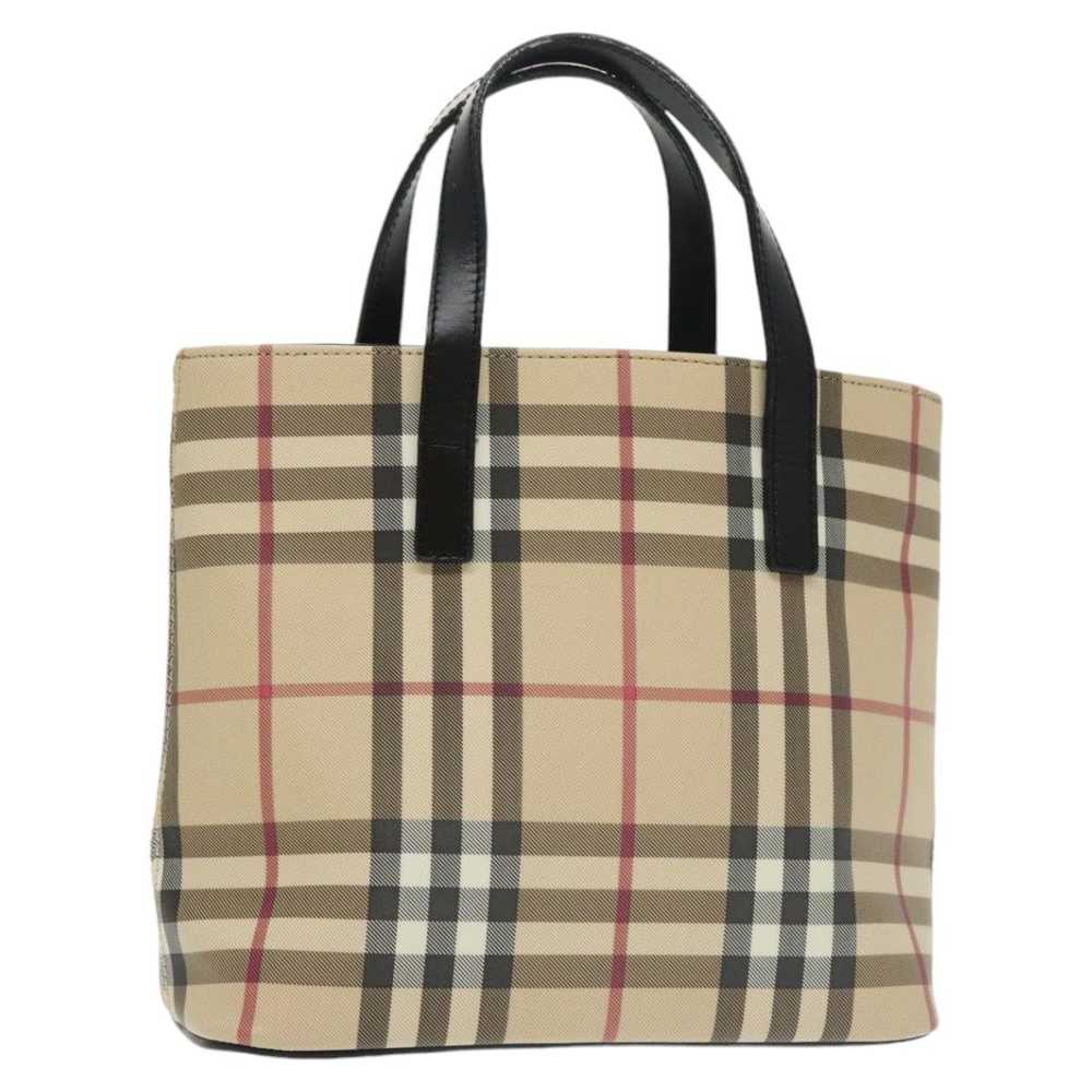 Burberry Nova Check Beige Canvas Handbag (Pre-Own… - image 1