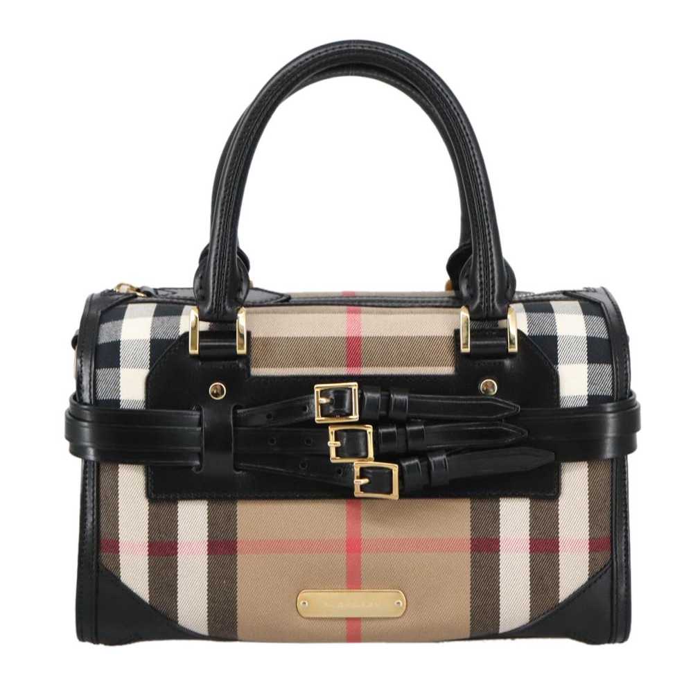 Burberry Nova Check Beige Canvas Handbag (Pre-Own… - image 1