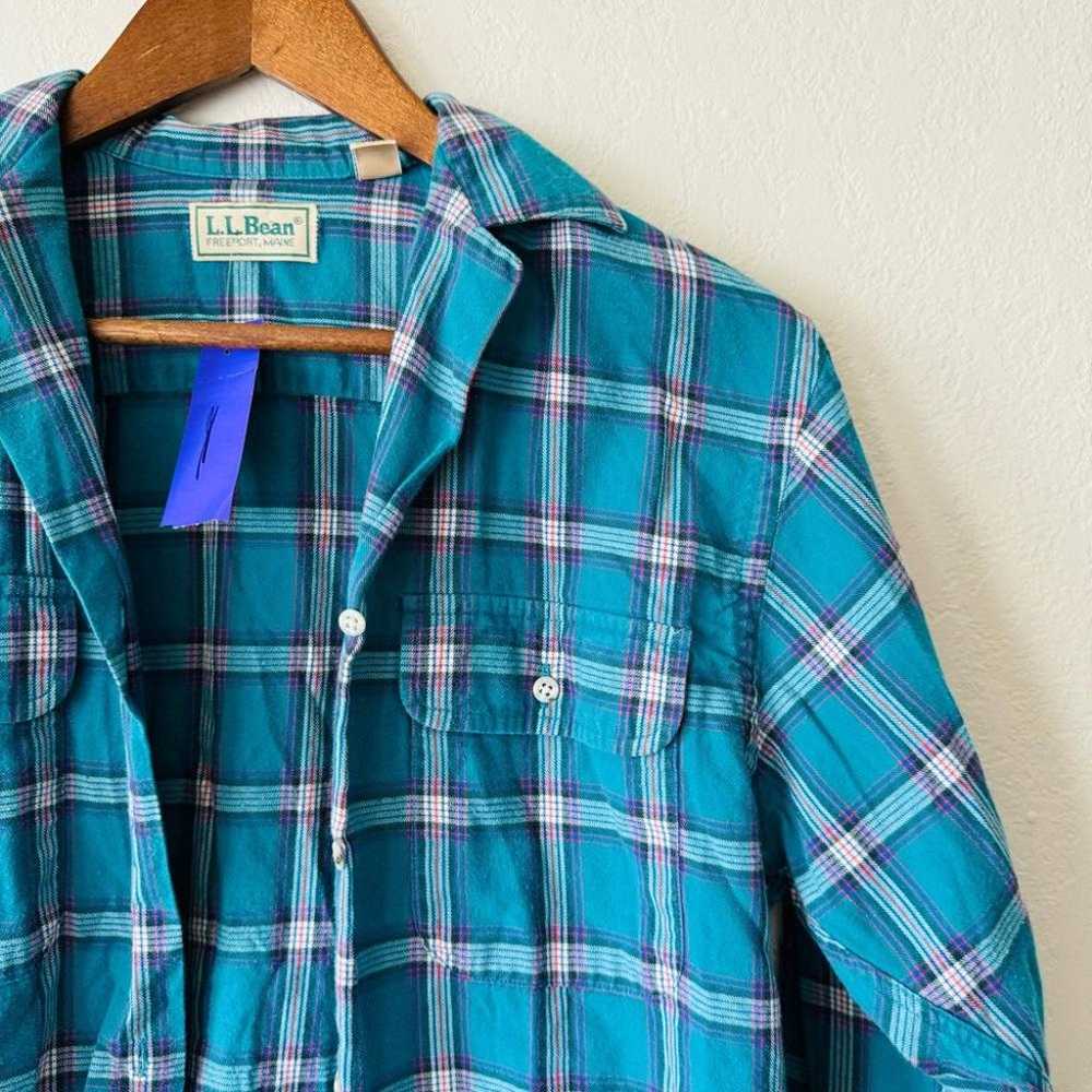 VINTAGE | L.L. Bean | plaid button down flannel - image 2