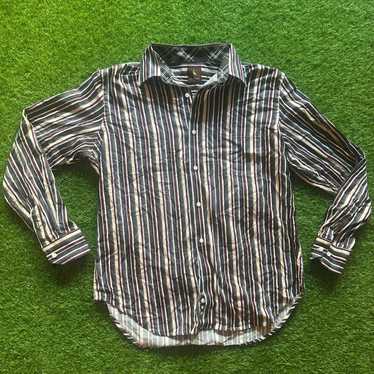 Tailorbyrd Vintage TailorByrd Striped Button-Up Sh