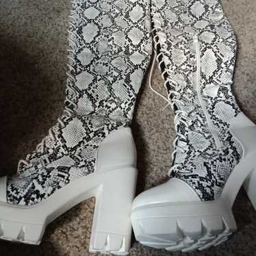 snake skin boots