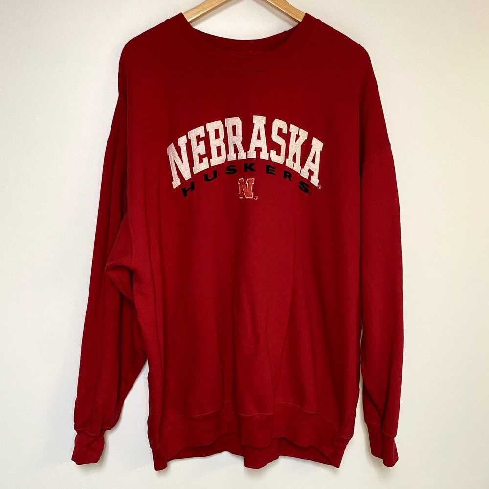 Vintage Vintage Nebraska Sweatshirt 90s College F… - image 1