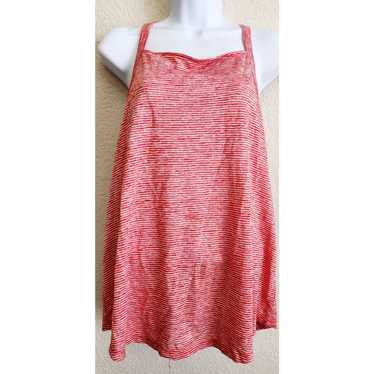 Loft Loft Red White Striped Racerback Tank Top XL 