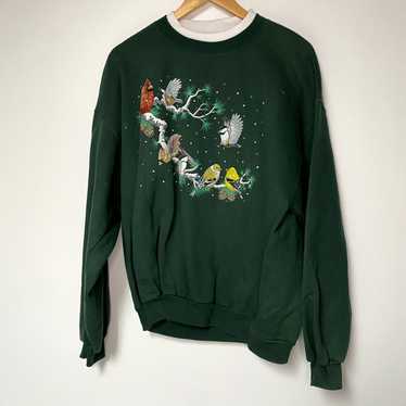 Vintage Vintage Bird Sweatshirt 90s Ugly Christma… - image 1