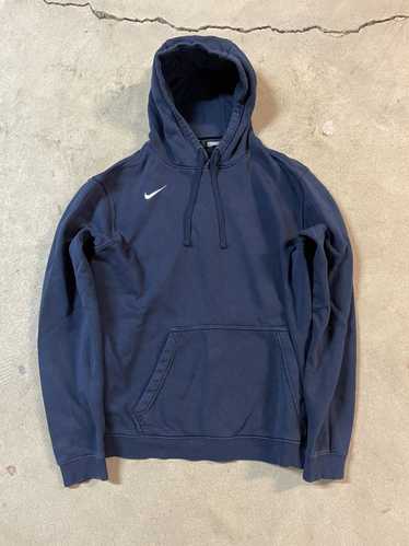 Nike Nike Embroidered Swoosh Logo Hoodie Navy Size