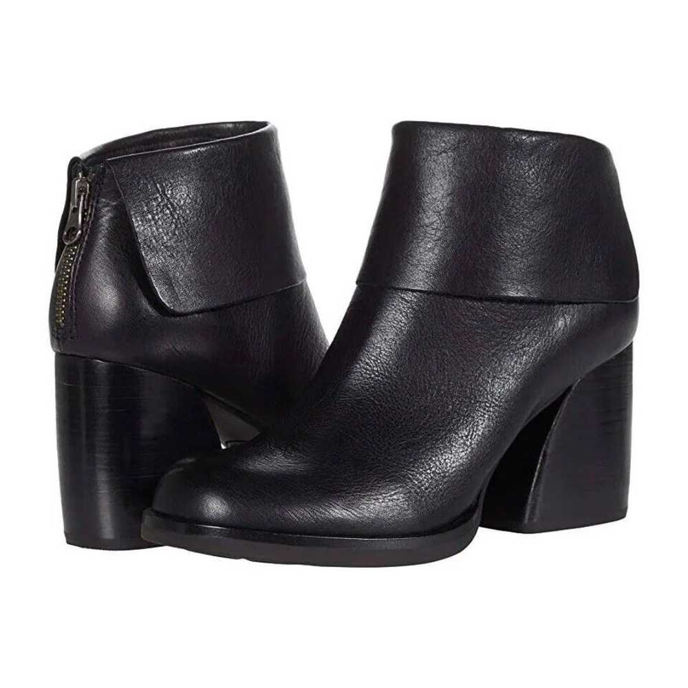 Kork-Ease Seri Fold-Over Black Leather Ankle Boot… - image 1