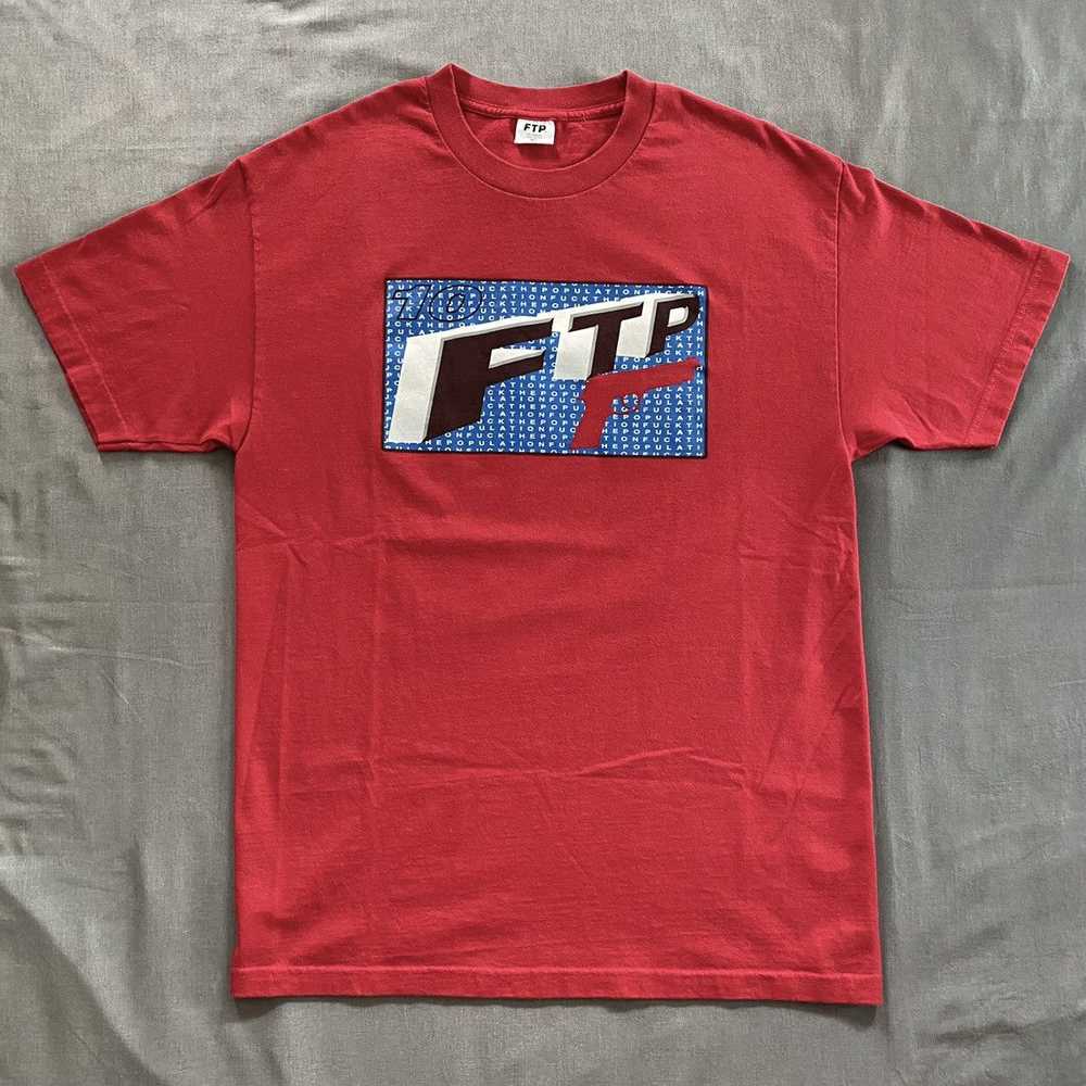 Fuck The Population FTP Wordsearch Gun Tee - image 1