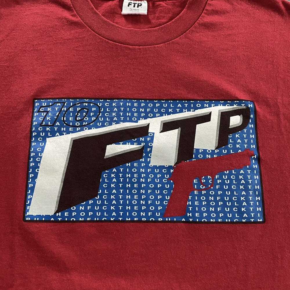 Fuck The Population FTP Wordsearch Gun Tee - image 2