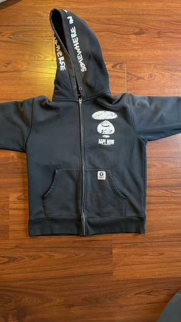 Aape × Bape AAPE Navy Blue Zip up Hoodie