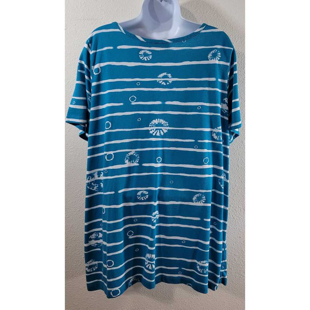 Other Woman Within Teal White Striped Round Neck … - image 2