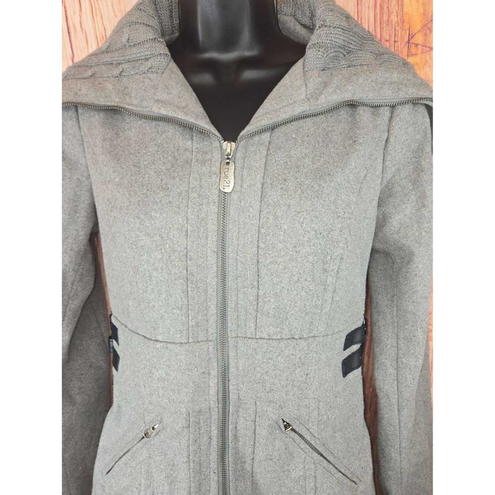 Rue 21 Rue21 Womens Grey Wool Blend Coat Medium -… - image 2