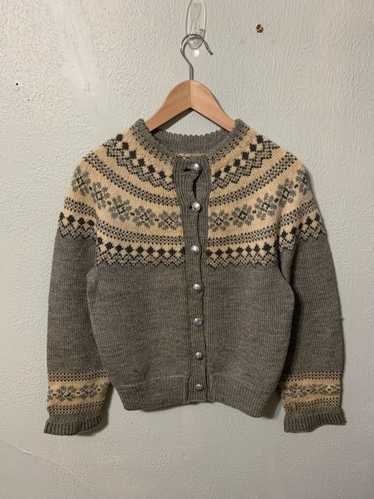 Cardigan × Vintage Vintage 1970s Norwegian Grey Re