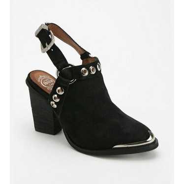 Steel Toed Jeffrey Campbell Western Suede Booties… - image 1