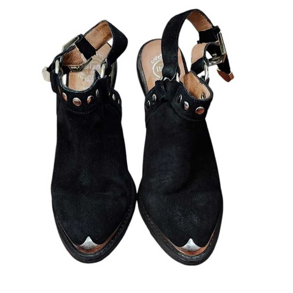 Steel Toed Jeffrey Campbell Western Suede Booties… - image 3