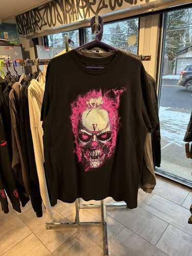 Vlone Vlone Black T-Shirt Pink Graphic