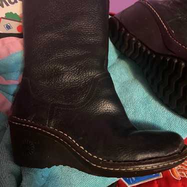 UGG Australia Black Leather Boots