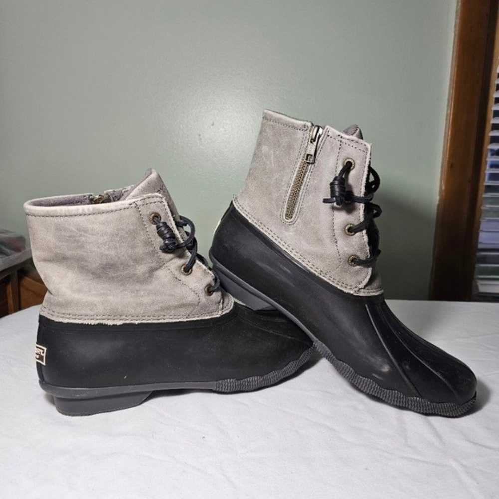 Sperry Saltwater Duck Boot Black Gray Water Resis… - image 2