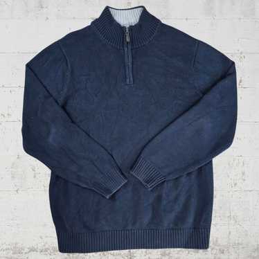 L.L. Bean L L Bean Navy Blue Quarter Zip Sweater S