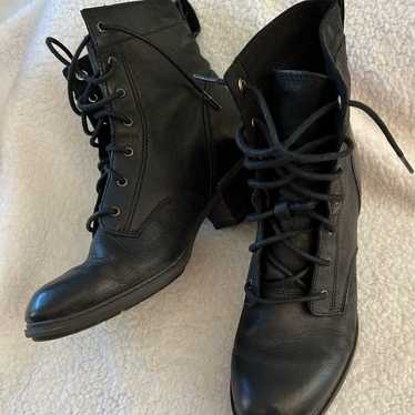 Timberland Mid-Calf  Black Leather Heeled Fashion… - image 1