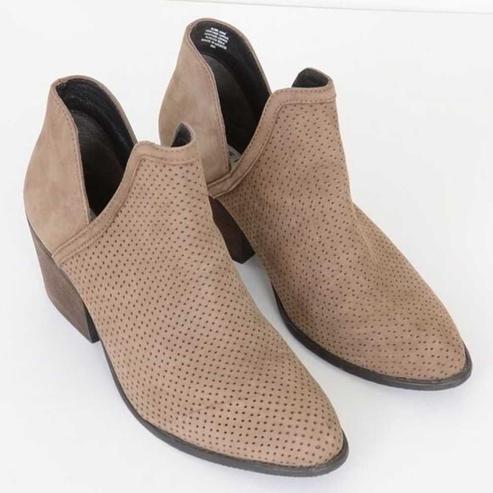 STEVE MADDEN Alibi Taupe Perforated Suede Ankle B… - image 2