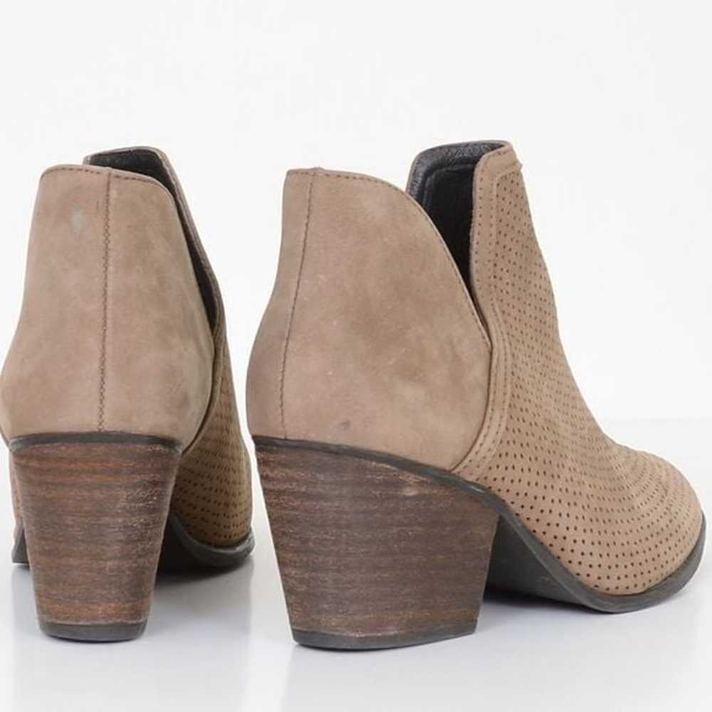 STEVE MADDEN Alibi Taupe Perforated Suede Ankle B… - image 3