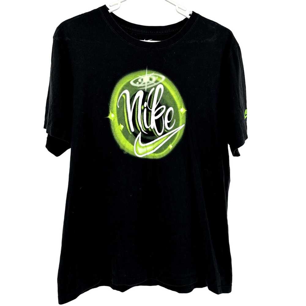 Nike The Nike Tee Air Brush T Shirt Crew Neck Bla… - image 2