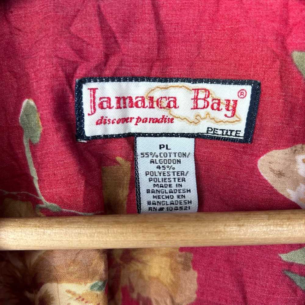 Vintage 90s Jamaica Bay Cropped Floral Button Fro… - image 8