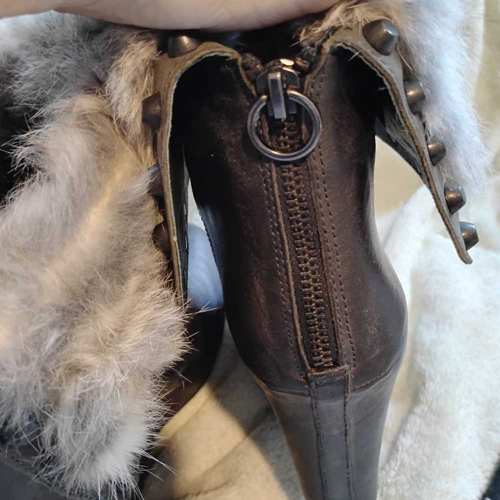 ASH URANUS RABBIT HAIR BOOTS - GREY - image 10