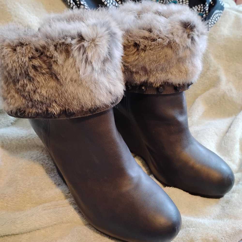 ASH URANUS RABBIT HAIR BOOTS - GREY - image 2