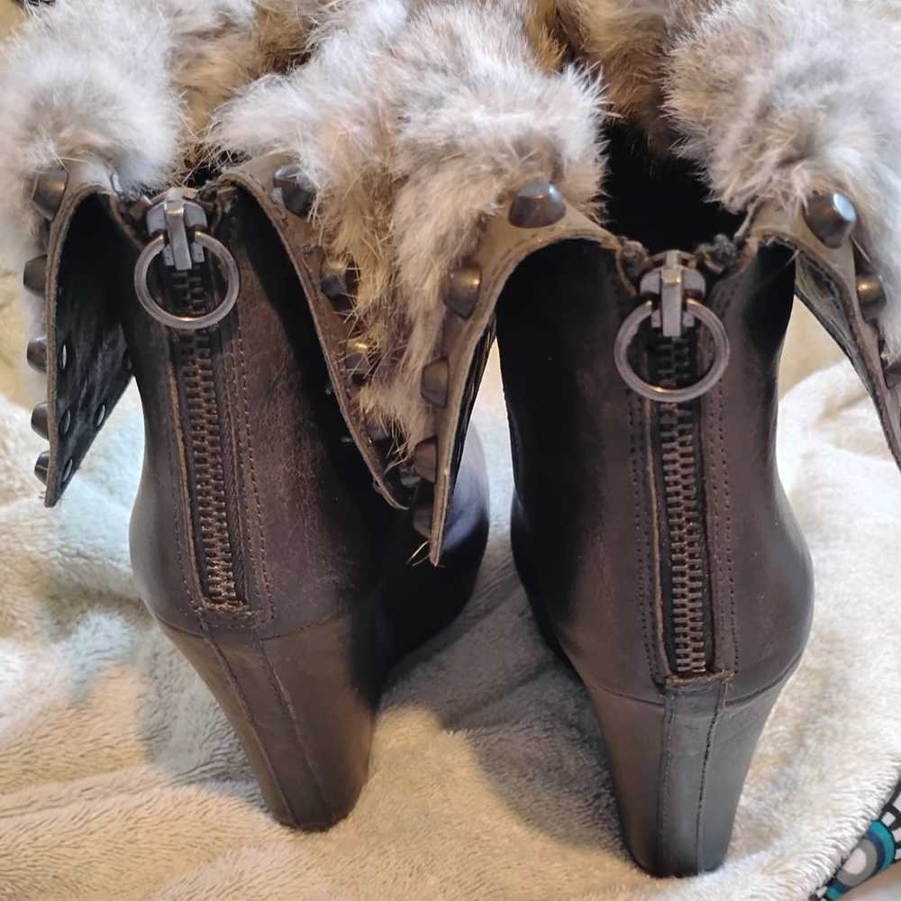 ASH URANUS RABBIT HAIR BOOTS - GREY - image 8