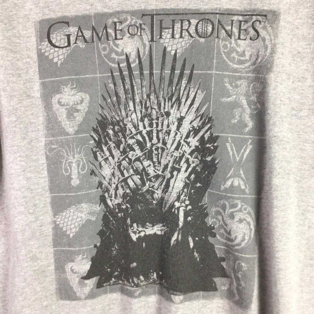 Streetwear GOT Game Of Thrones tv T Shirt Gray Bl… - image 2