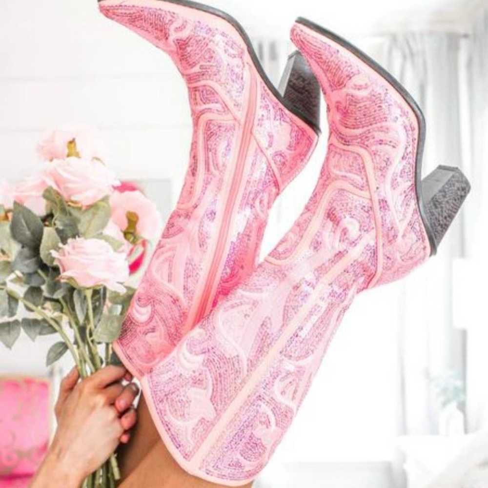 New pink cowgirl boots - image 2