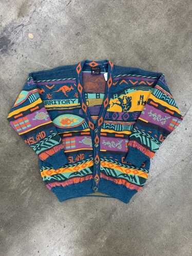 Cardigan × Coogi × Vintage Coogi Style Emaroo Aust