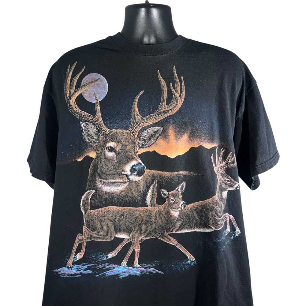 Other Vintage 3 Deers In Evening Mountain Sunset … - image 2