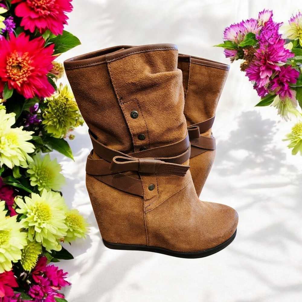 OTBT Chakra Suede Leather Wedge Winter Boots Wome… - image 1