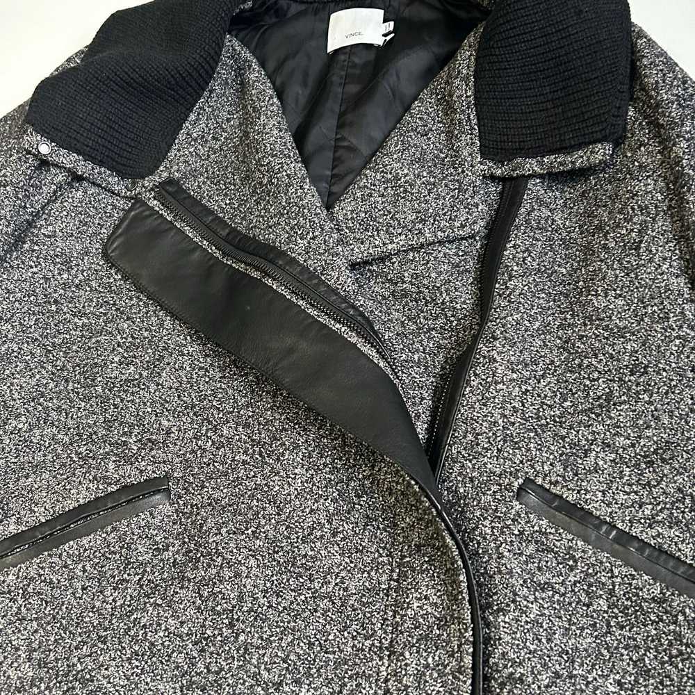 Vince Vince Wool Pea Coat Shawl Collar Gray Black… - image 12