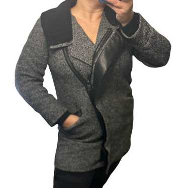 Vince Vince Wool Pea Coat Shawl Collar Gray Black… - image 1