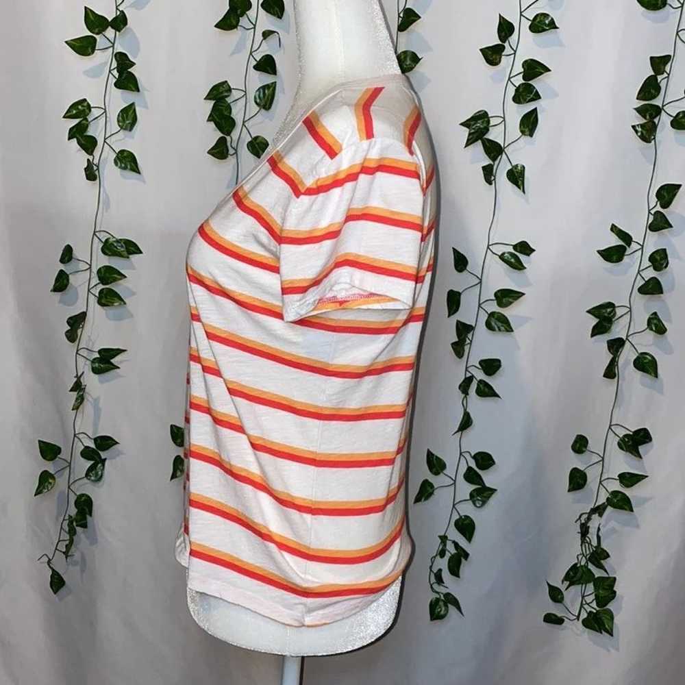 LOFT | Women's Vintage Soft Striped Tee | V-neck … - image 3