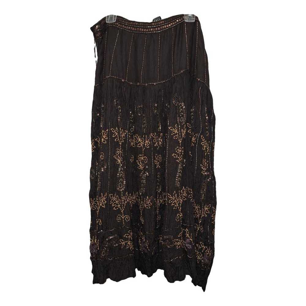 Saks Fifth Avenue Collection Silk maxi skirt - image 1