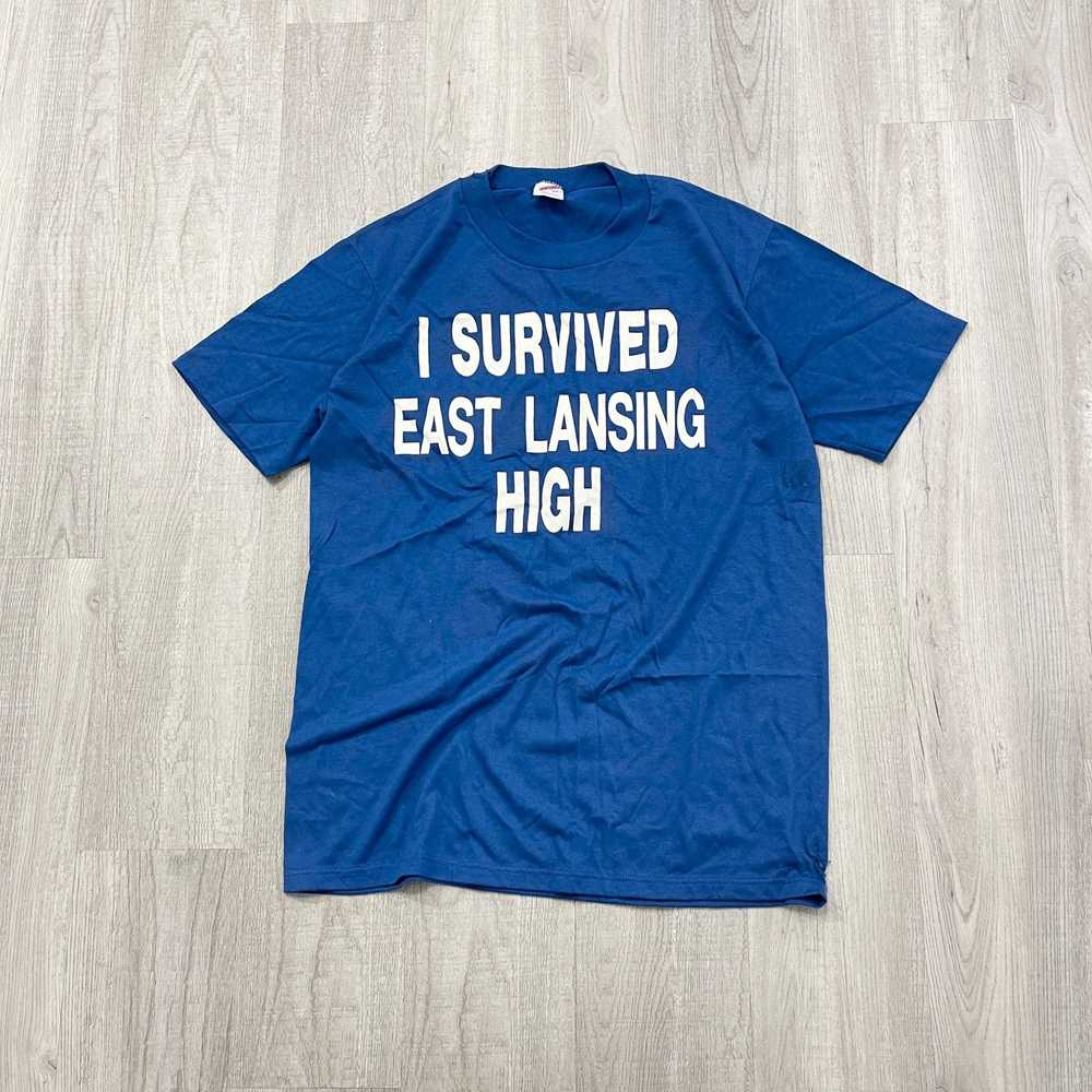 Vintage Vintage I Survived East Lansing High Shir… - image 1