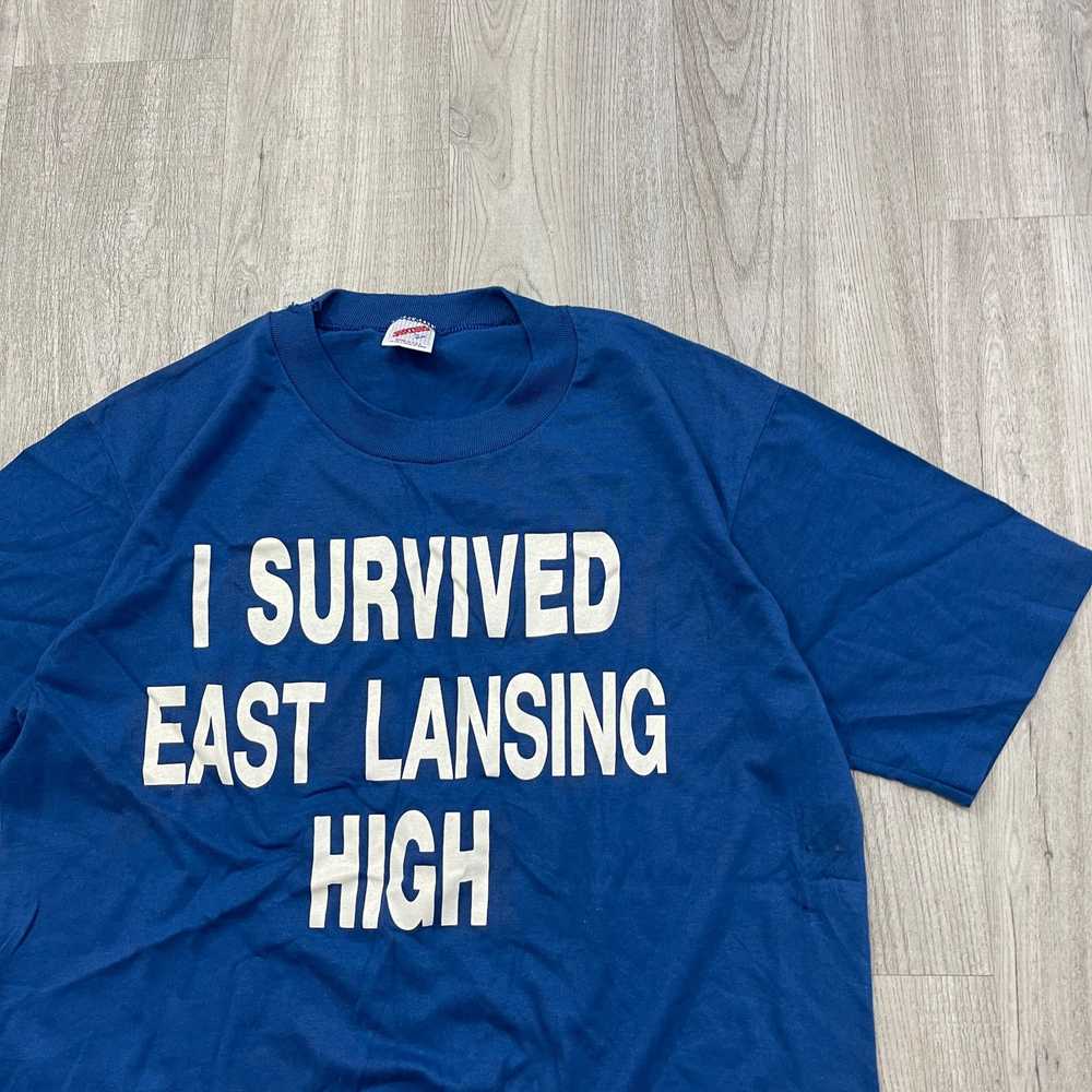 Vintage Vintage I Survived East Lansing High Shir… - image 2