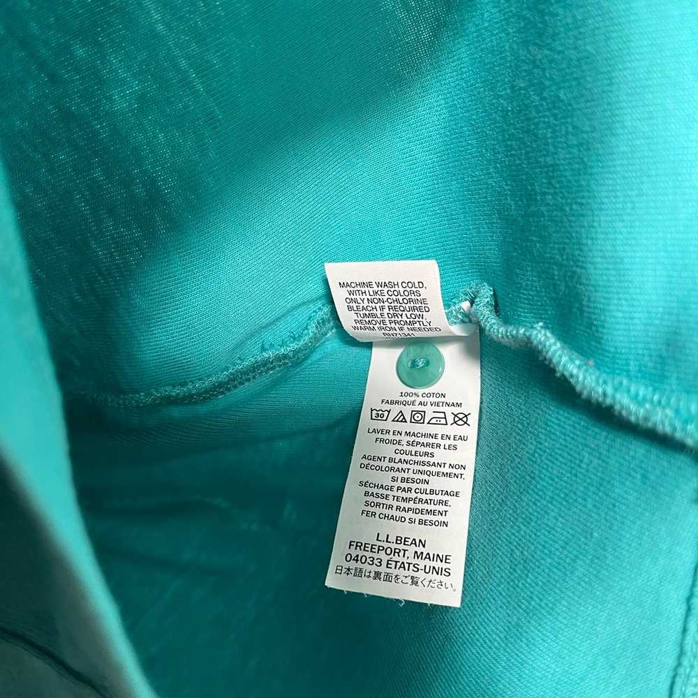 L.L. Bean Timeless Teal Henley [size L] - image 4