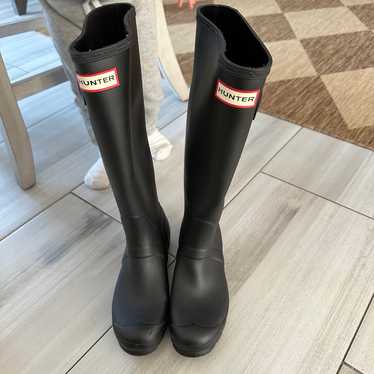 hunter boots matte black - image 1