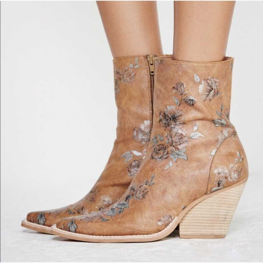 Jeffrey Campbell Free People Peyton Floral Boots 7 - image 1