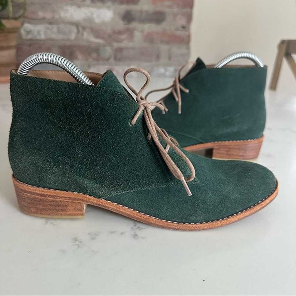 RARE Women's Vero Cuero Green Leather Suede Boots… - image 1