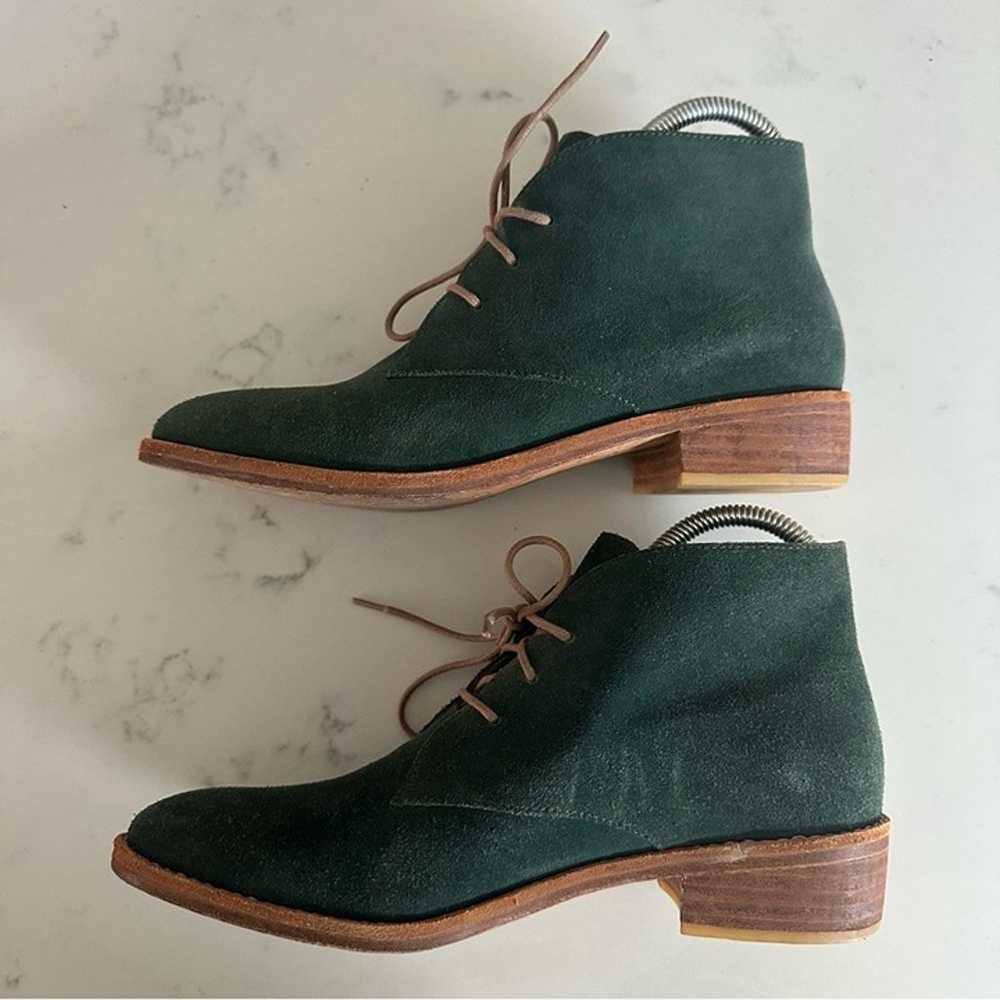 RARE Women's Vero Cuero Green Leather Suede Boots… - image 5